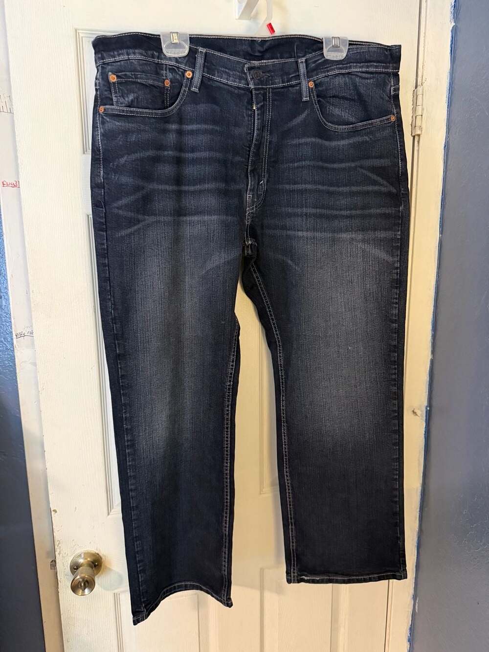 Levis 559 Relaxed Straight Jeans Size 38x30 Dark Wash Stretch Denim NWT